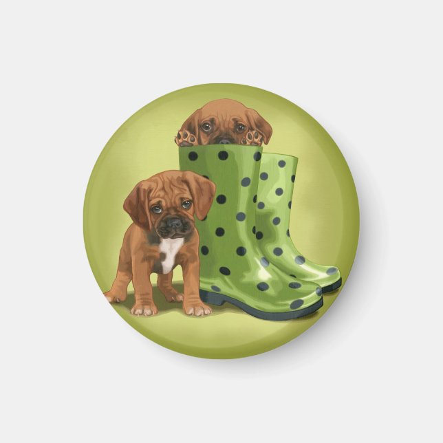 Imã Puggle em botas (Frente)