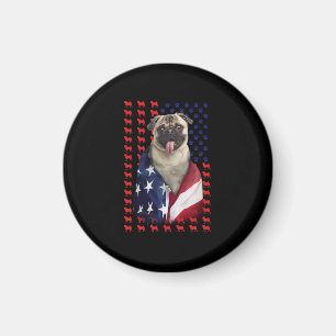 Imã Puggy USA American Flag