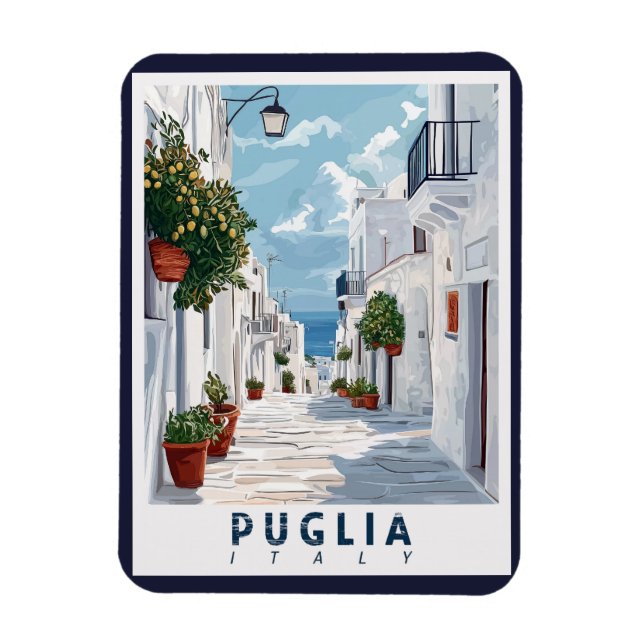 Ímã Puglia, Itália: A Retro (Vertical)
