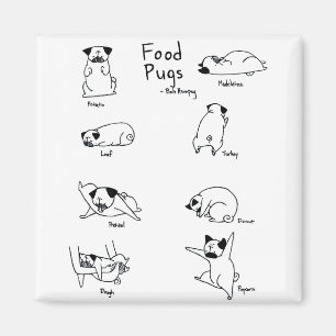 Imã Pugs da comida