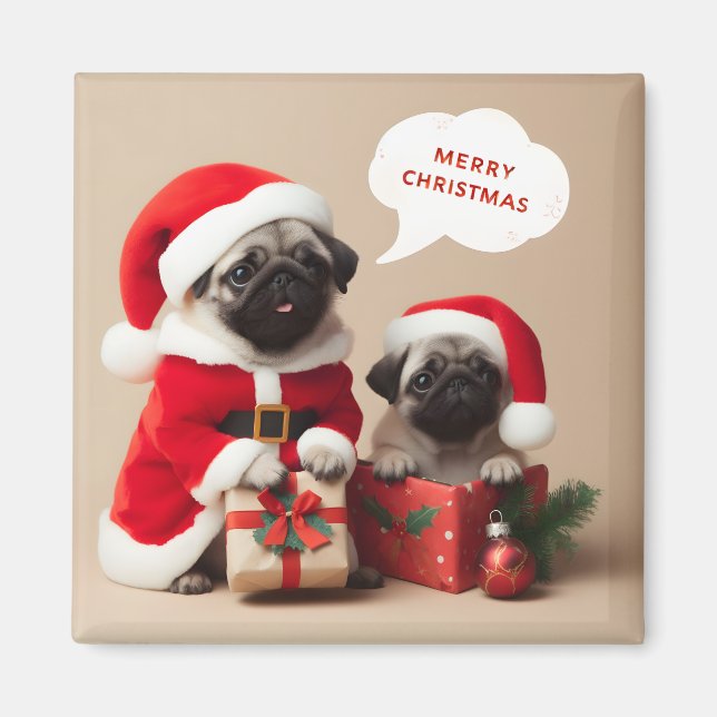 Imã Pugs de Natal (Frente)