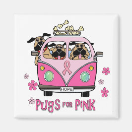 Imã Pugs para o ímã rosa
