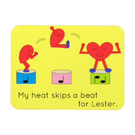 Ímã Pulando Coração no Amor: Amarelo