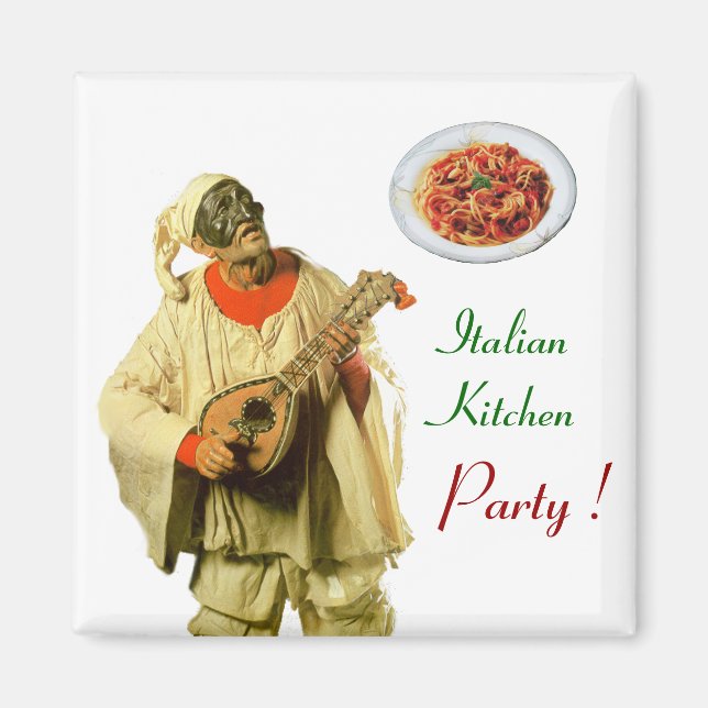 Imã PULCINELLA ITALIANA KITCHEN PARTIDO, branco (Frente)