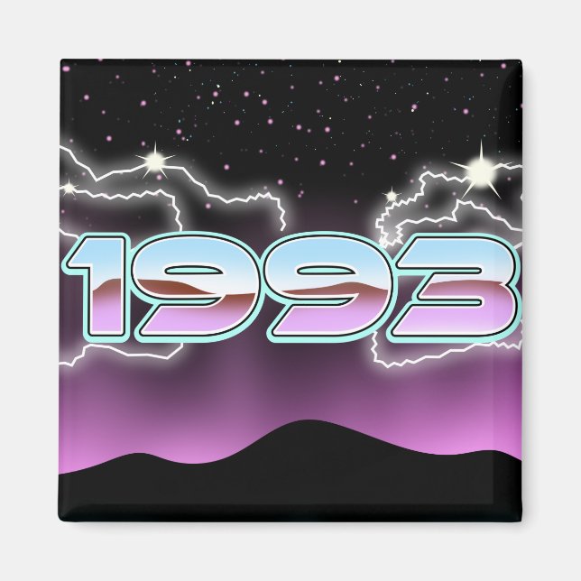 Imã Pulseira de cartão postal eletrônico de 1993 (Frente)