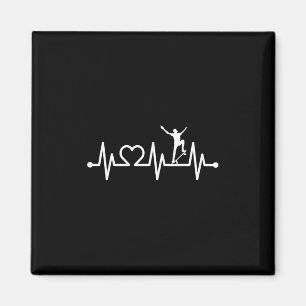 Imã Pulso de Ecg Batimento Cardíaco Com Coração Skate