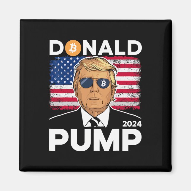 Imã Pump Bitmoney Funny Trump 2024 Crypto (Frente)
