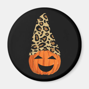 Imã Pumpkin de Chapéu Leopardo Bonito