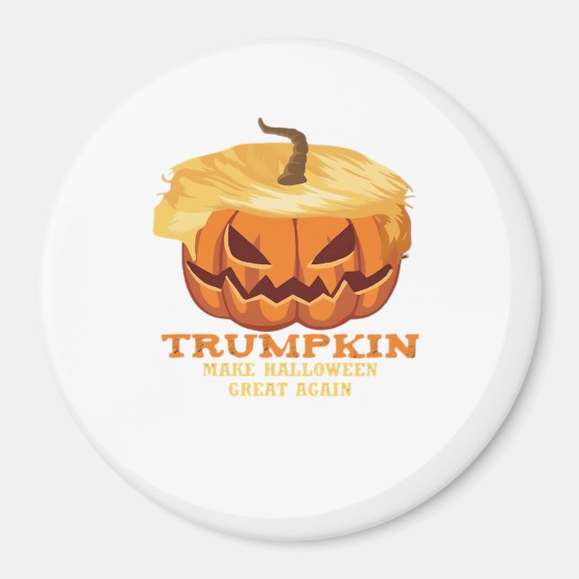 Imã Pumpkin de Dias de as Bruxas engraçados Trumpkin - (Frente)