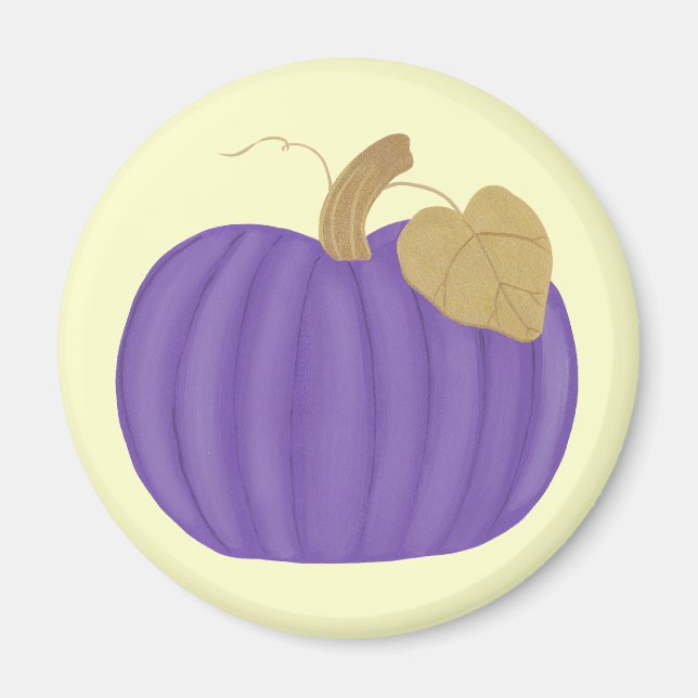 Imã Pumpkin Dourado de Folhas (Frente)