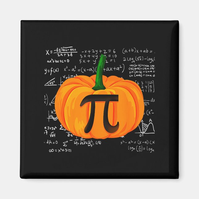 Imã Pumpkin E Math Funny Halloween Thanksgiving Day  (Frente)