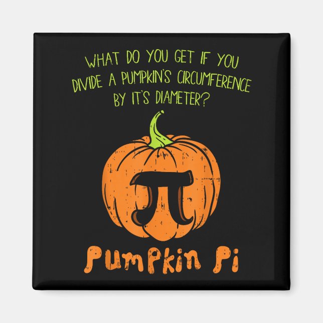 Imã Pumpkin E Math Shirt Funny Halloween Thanksgiving  (Frente)