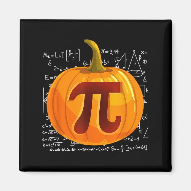 Imã Pumpkin E Math Shirt Funny Halloween Thanksgiving  (Frente)