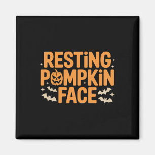 Imã Pumpkin Face Negrito T Halloween Tee