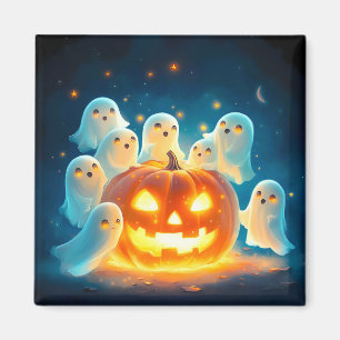 Imã Pumpkin Glow Party Watercolor