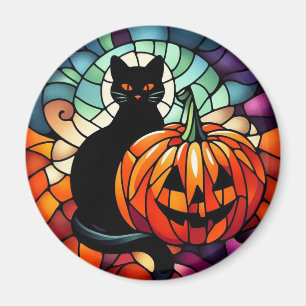 Imã Pumpkin Preto De Vidro Santuário