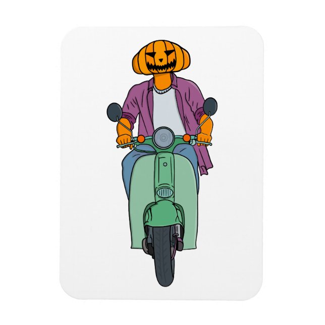 Ímã Pumpkin Rider em Scooter Mint (Vertical)