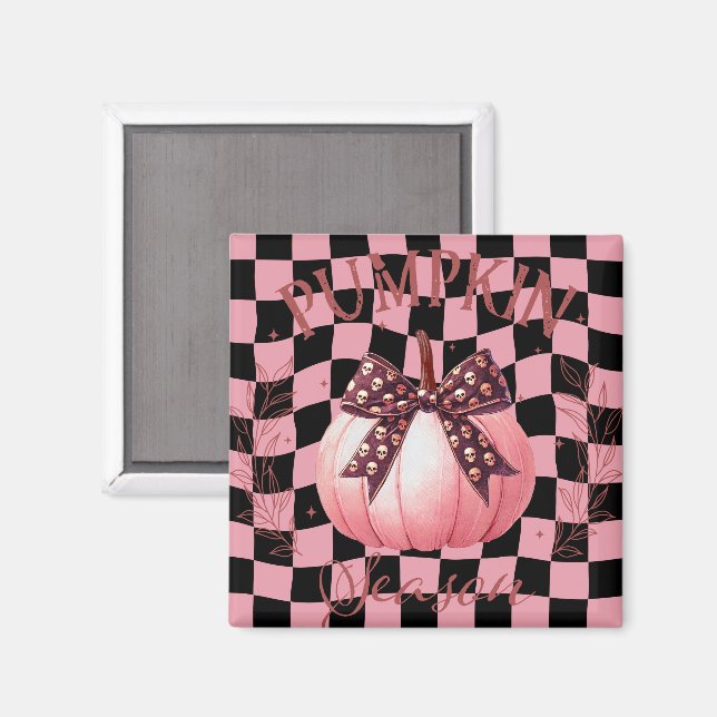 Imã Pumpkin rosa-claro com Arco (Front/Back)