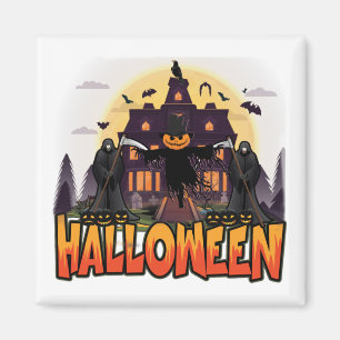 Imã Pumpkin Scary House, Halloween