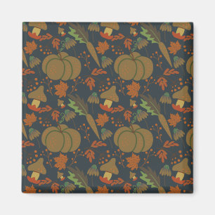 Imã Pumpkin sem pele e cenoura fundo escuro