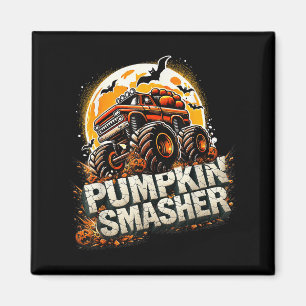 Imã Pumpkin Smasher Monster Truck Halloween Homens B