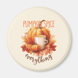 Imã Pumpkin Spice All - Folhagem de outono e latas