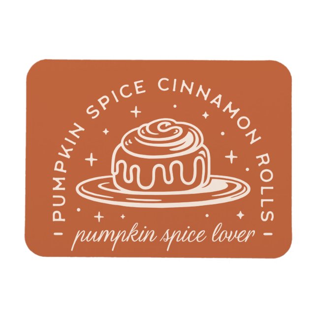 Ímã Pumpkin Spice Cinnamon Rolls (Horizontal)