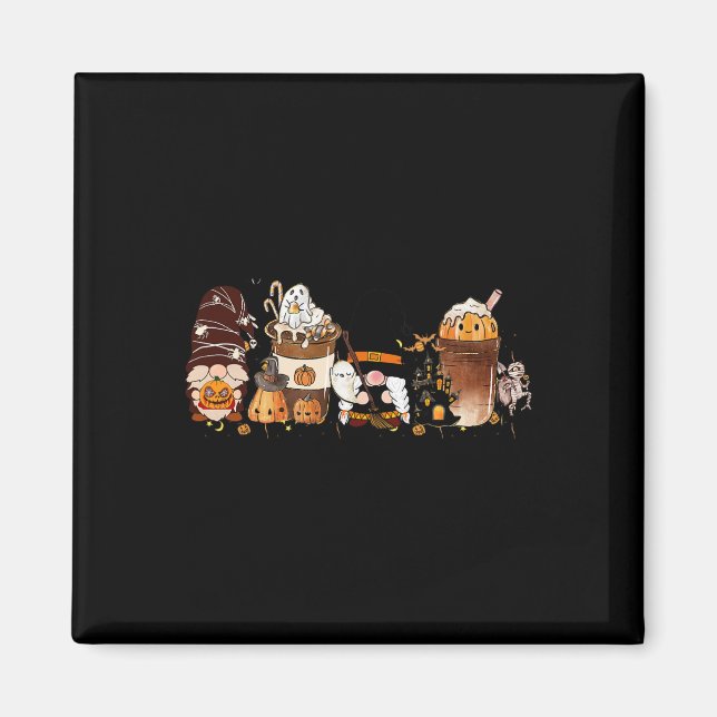 Imã Pumpkin Spice Cute Latte Fritado Café outono H (Frente)