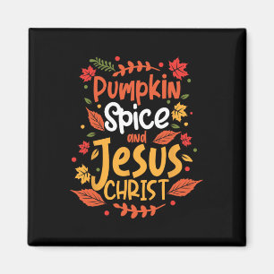 Imã Pumpkin Spice e Jesus Cristo Ação de Graças