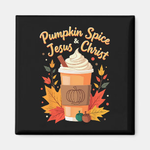 Imã Pumpkin Spice e Jesus Cristo Christian Thankadom