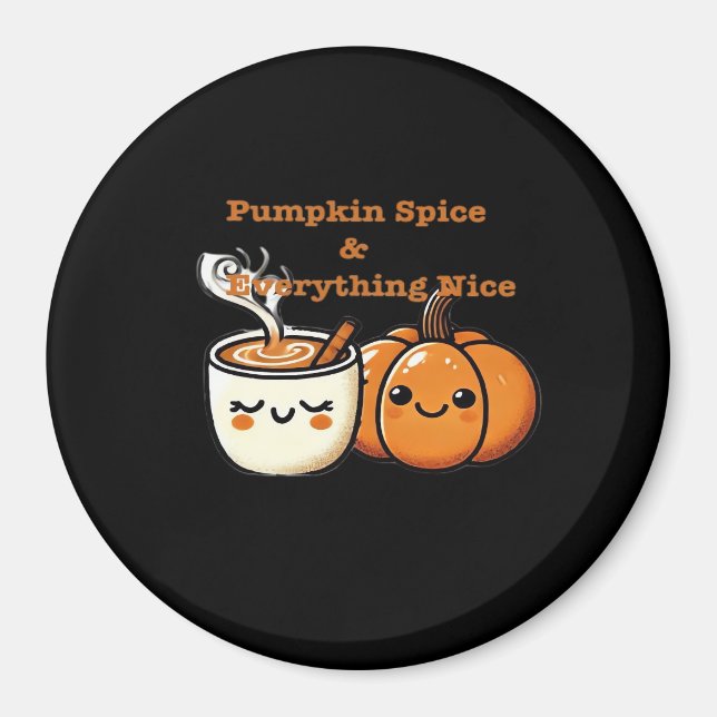 Imã Pumpkin Spice e Tudo Muito Bom - outono (Frente)