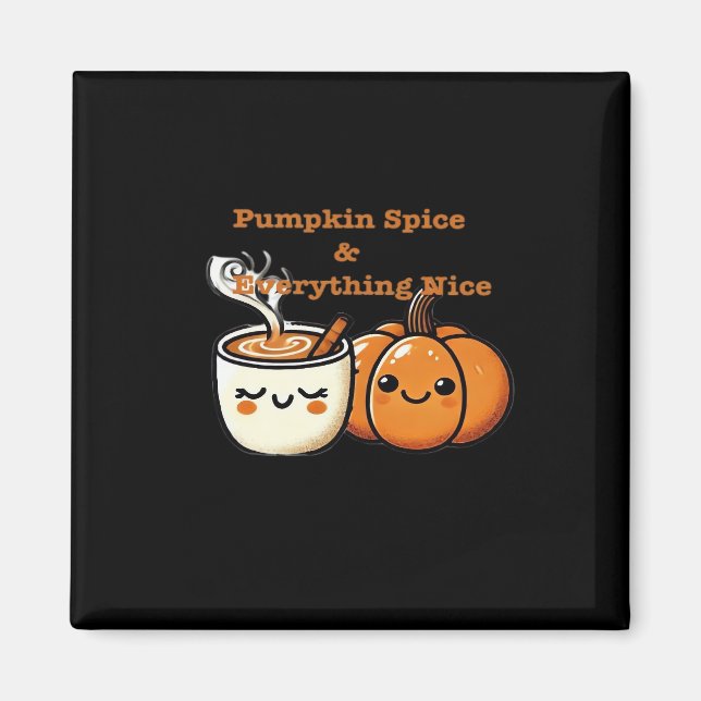 Imã Pumpkin Spice e Tudo Muito Bom - outono (Frente)