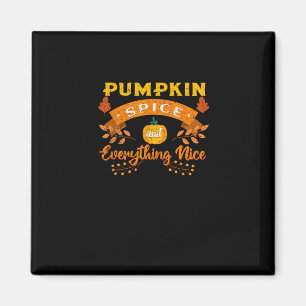 Imã Pumpkin Spice E Tudo O Bonito Café Queda Trava