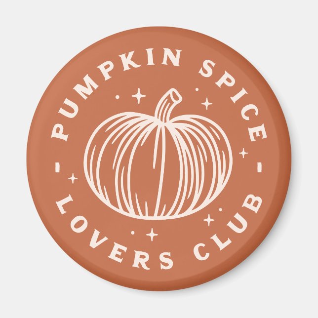 Imã Pumpkin Spice Lovers Club (Frente)