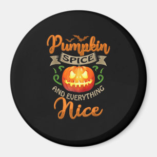 Imã Pumpkin Spice Tudo Belo Dia de as Bruxas engraçado