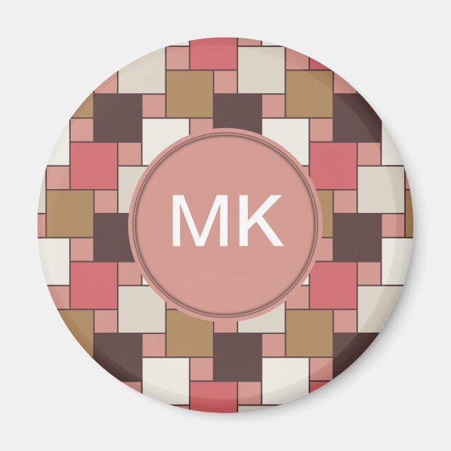 Imã Pumpkin Spice Weave Patterno (Frente)