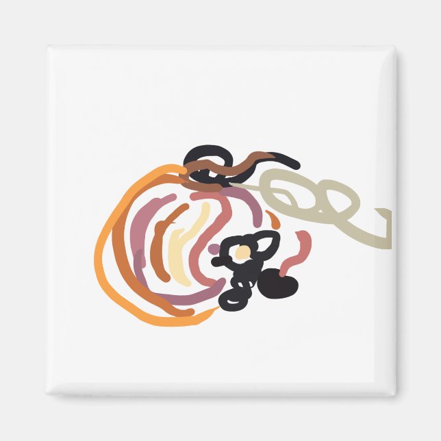 Imã Pumpkin Sunset Autumn cute (Frente)