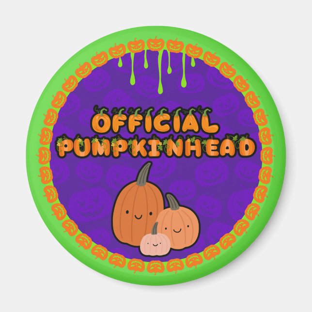 Imã Pumpkinhead Oficial 3 Pumpkins (Frente)