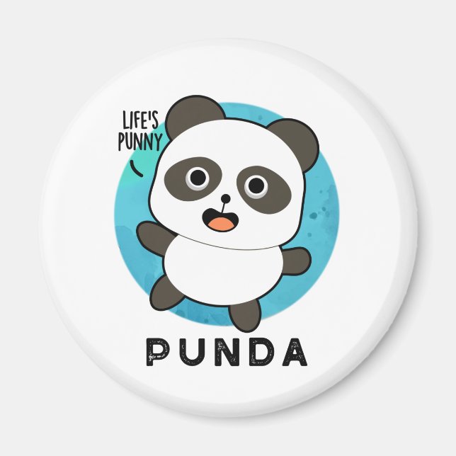 Imã Punda Funny Animal Panda Pun (Frente)