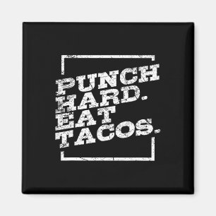 Imã Punho Duro Coma Tacos Kickboxing Feliz Esporte Mex