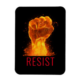 Ímã Punho Flamejante Resist Personalizável