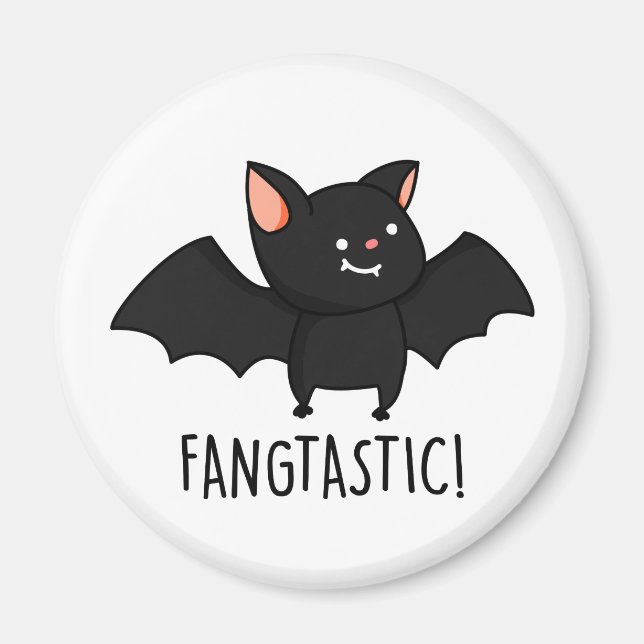 Imã Punição de Halloween Engraçada Fangtástica  (Frente)
