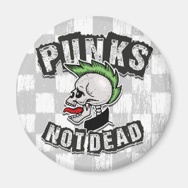 Imã Punks Not Morto Skull Mohawk Punk Rock Rocker