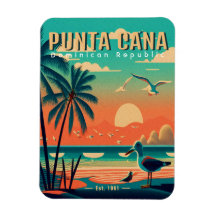 Punta Cana DR. Retro Flamingos Souvenir 1950