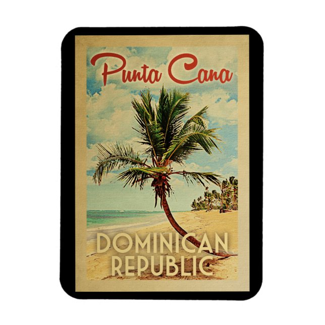 Ímã Punta Cana Magnet República Dominicana Vintage (Vertical)