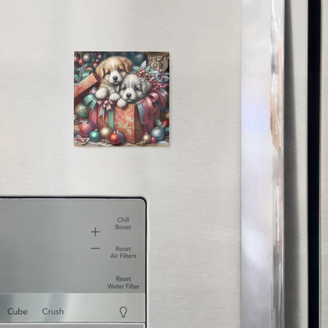 Imã Puppies Magnet de Natal (In Situ (Fridge))