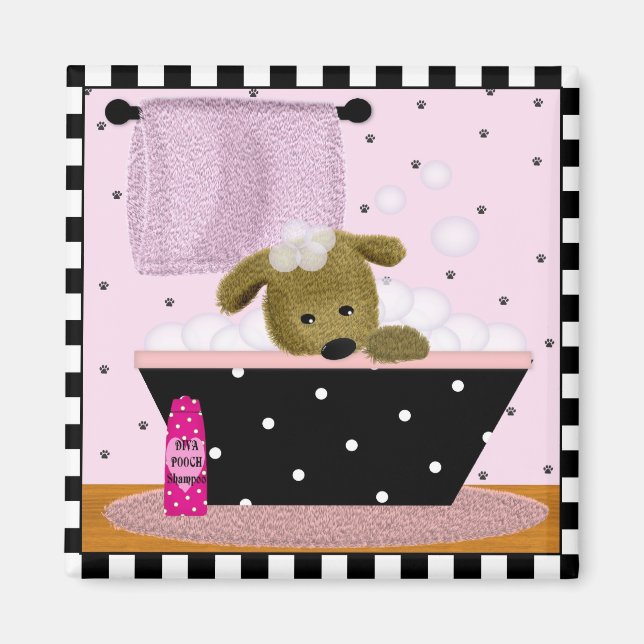 Imã Puppy Bath (Frente)