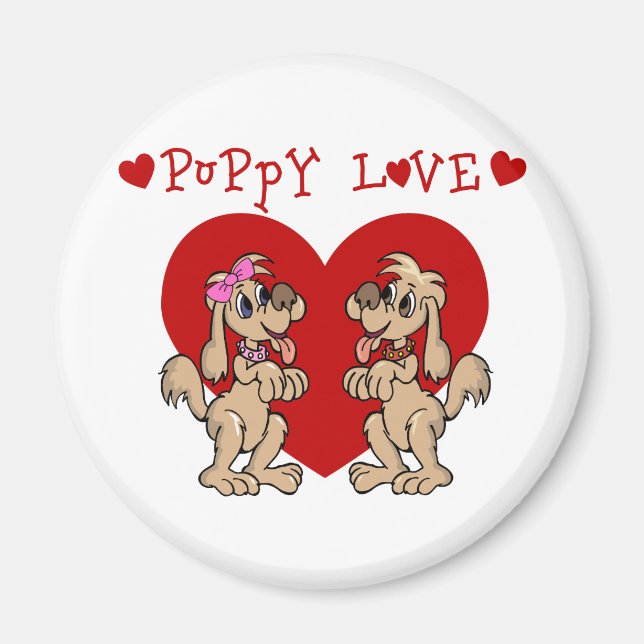 Imã Puppy Love (Frente)