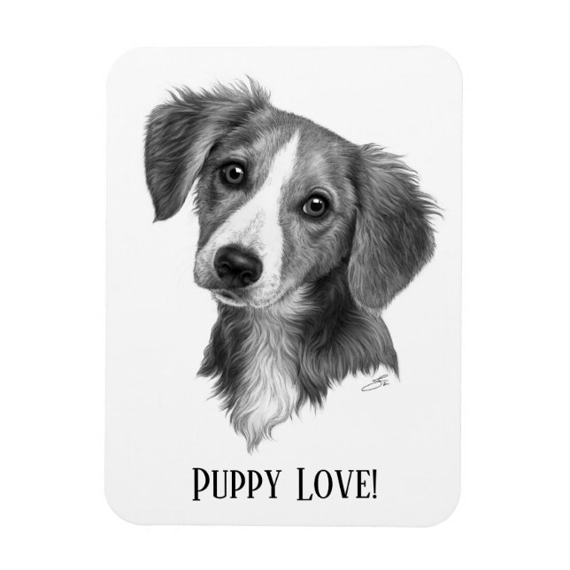 Ímã Puppy Personalizado (Vertical)