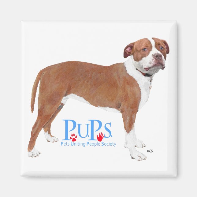 Imã PUPs Resgatou Pit Bull (Frente)